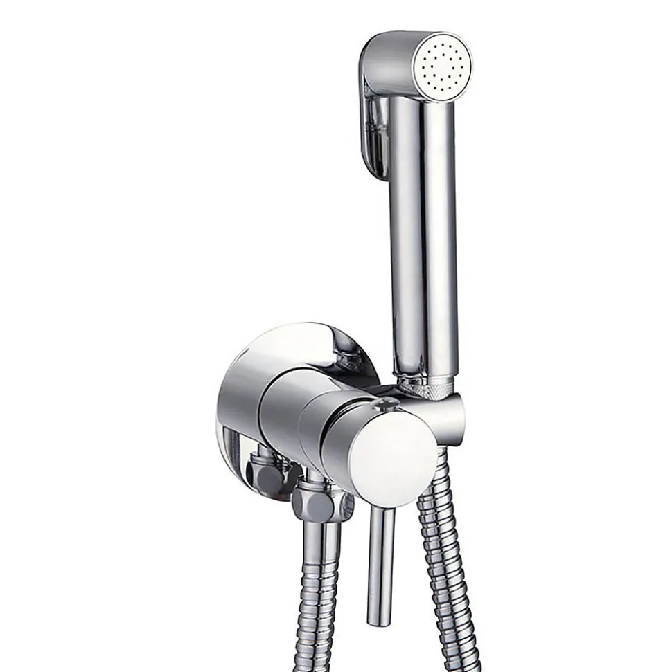 Robinet WC HYGIÈNE INTIME 2 eaux Chrome brillant en laiton Kibath