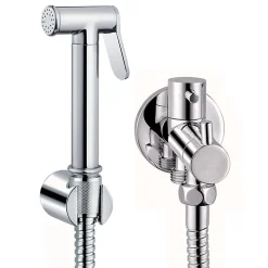 Robinet WC HYGIÈNE INTIME 1 eau Chrome brillant en laiton Kibath