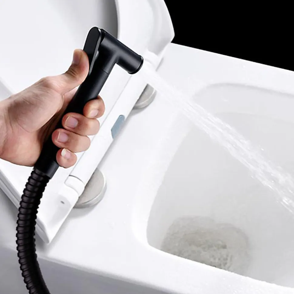 Robinet WC HYGIÈNE INTIME 2 eaux NOIR OR mat en laiton Kibath