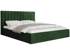 Rosario - lit coffre - 140x200 - sommier inclus - en velours - Best Mobilier