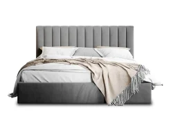 Rosario - lit coffre - 180x200 - sommier inclus - en velours - Best Mobilier