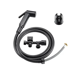 Rousseau Kit hygiène WC noir pour réservoir WC apparent