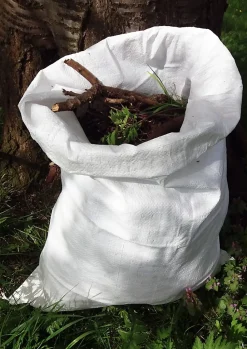 Sac à gravats en polypropylène tissé robuste 50L H.70 x l.50, lot de 5