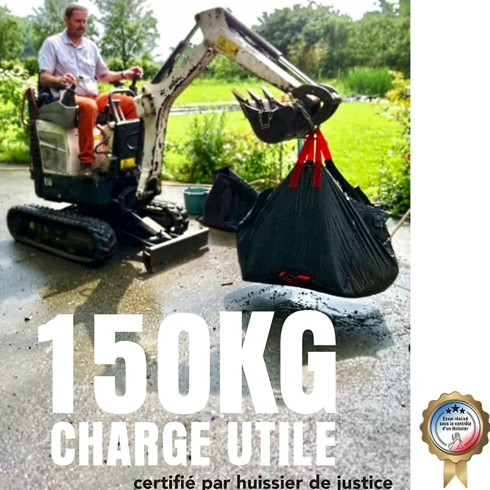 Sac à végétaux noir 125L 50x50x50 cm