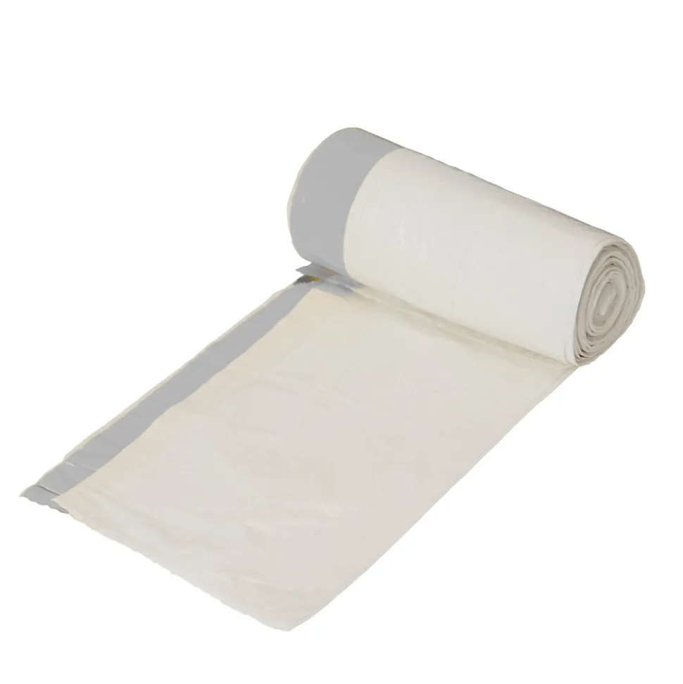 Sac poubelle vendu par 20 à poignée 10 L couleur blanc