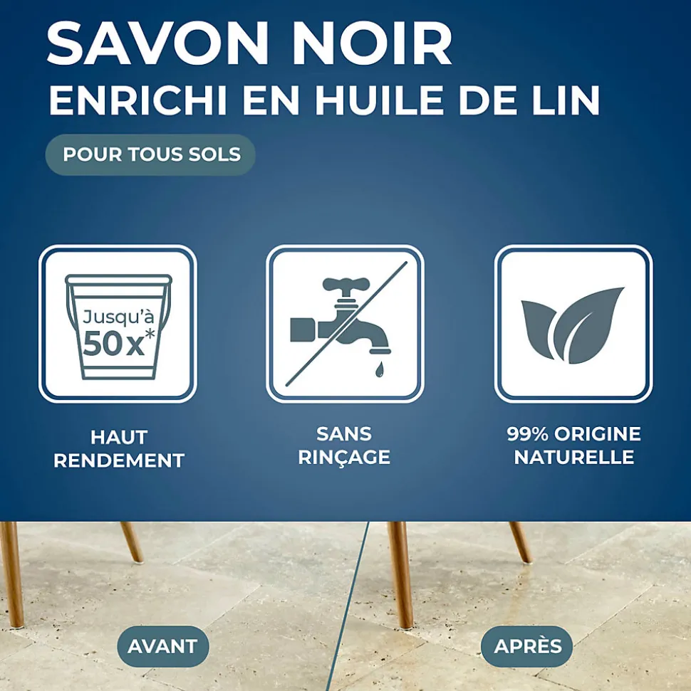 Savon noir à l'huile de lin Starwax 1L