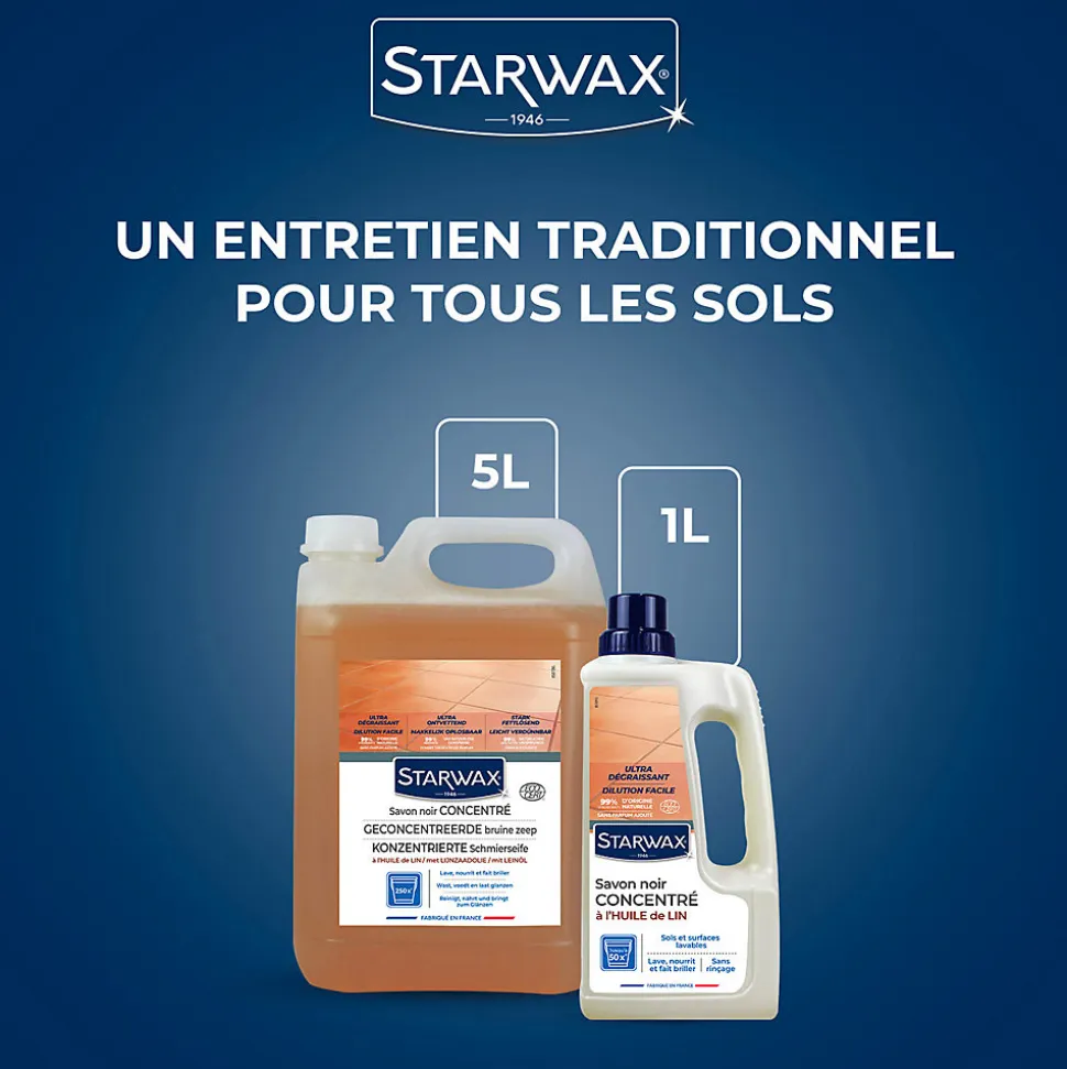 Savon noir à l'huile de lin Starwax 1L