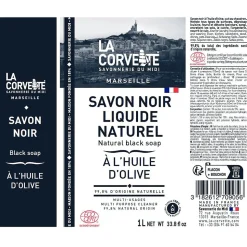 Savon noir La Corvette Savonnerie du midi liquide à l’huile d’olive 1L