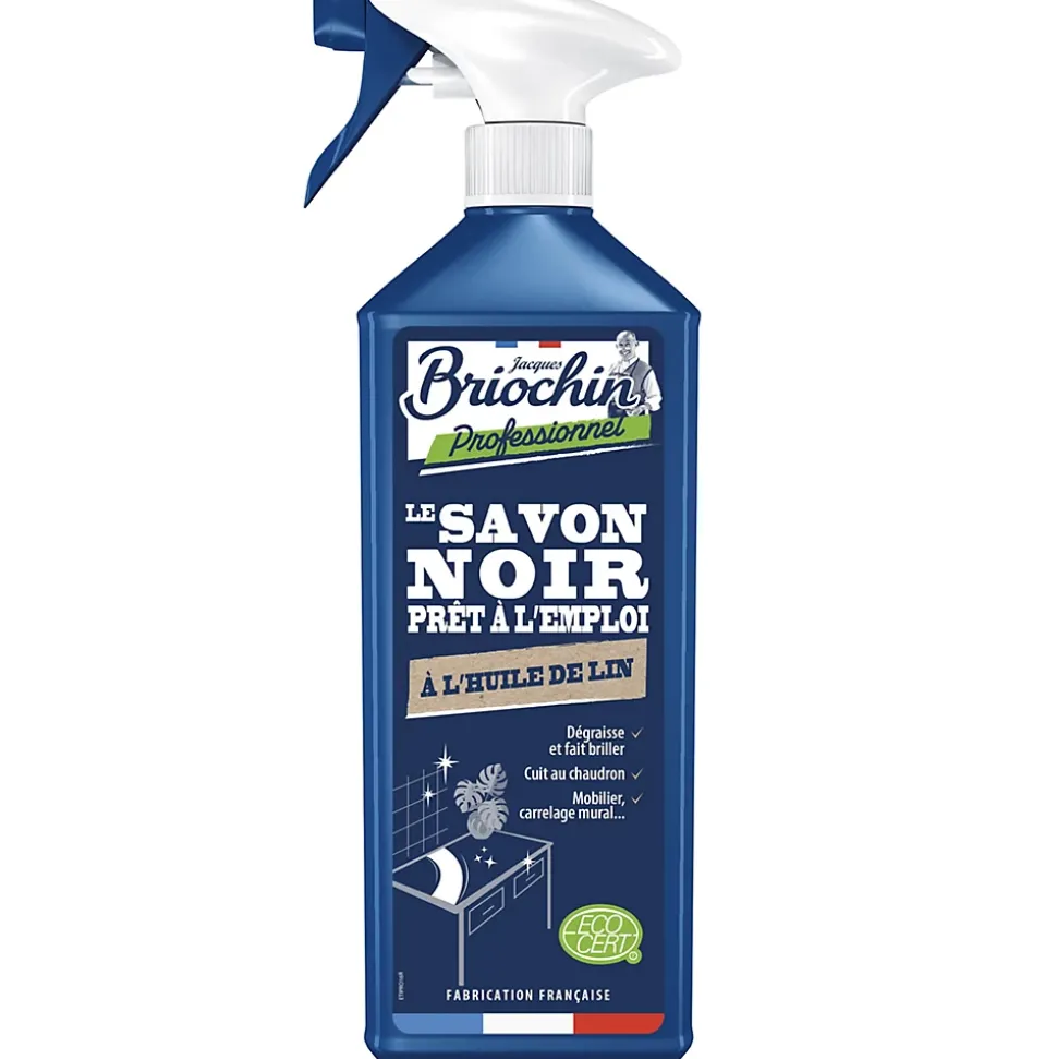 Savon noir prêt à l'emploi à l'huile de lin Ecocert 750ml Briochin