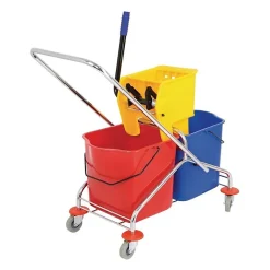 Seau à mop double avec presse d'essorage - Jantex