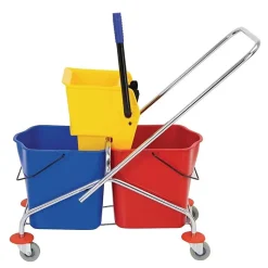 Seau à mop double avec presse d'essorage - Jantex