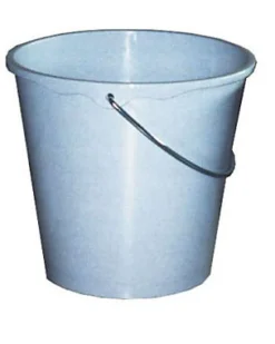 Seau à usage ménager en plastique souple ø28 cm 10L gris bleu