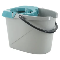 Seau et essoreuse de torsion GoodHome gris clair 14L