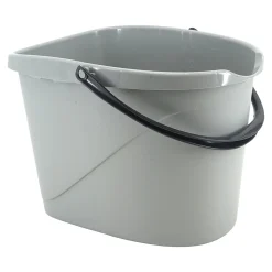 Seau et essoreuse de torsion GoodHome gris clair 14L