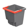 Seau 15L Gris Idea Top (Poignée Rouge)-21005Gtr - Guialto