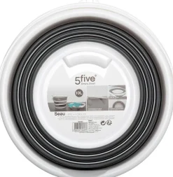 Seau pliable 10L - Blanc gris - 5Five