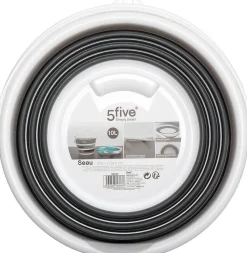 Seau pliable 10L - Blanc gris - 5Five