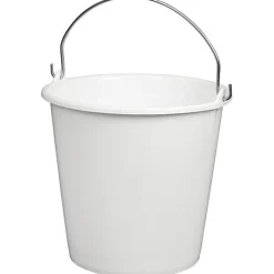 Seau Rond 12l Anse INOX Blanc Alimentaire, Incolore, Taille Unique