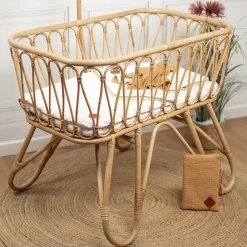 Set berceau couverture et coussin en gaze de coton Jeanne