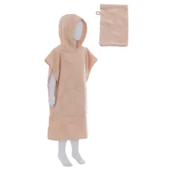 Set Cape et Gant de Bain Enfant Orta 70x55 cm Rose - Atmosphera