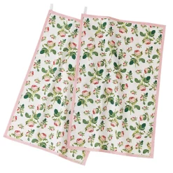 Set de 2 torchons Rose redouté
