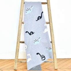 SEVIRA KIDS Couverture en coton bio DINO