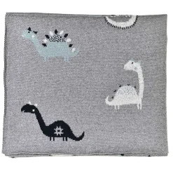 SEVIRA KIDS Couverture en coton bio DINO