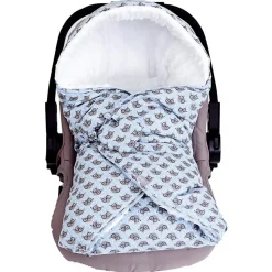 SEVIRA KIDS Couverture enveloppante nid d'ange bébé réversible en coton minky ELI