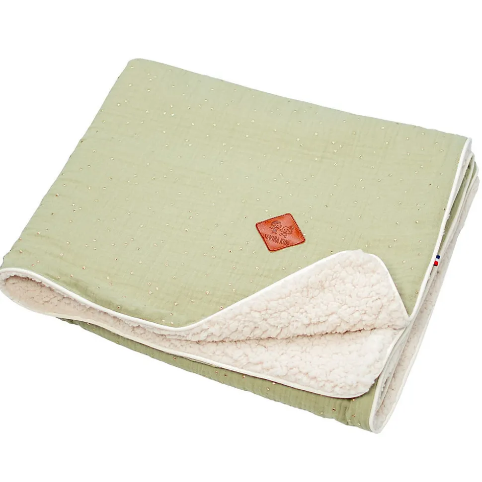 SEVIRA KIDS Couverture en gaze de coton et sherpa Jeanne