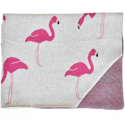 SEVIRA KIDS Couverture en coton bio FLAMANT ROSE