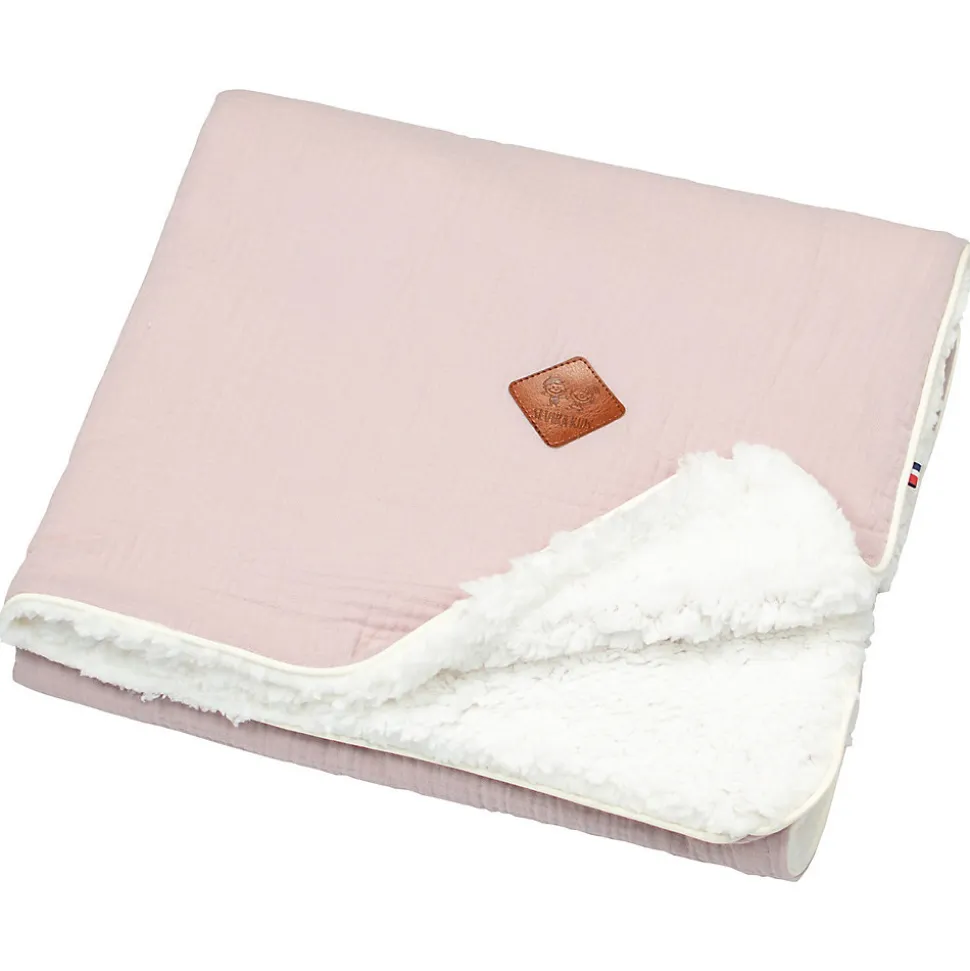 SEVIRA KIDS Couverture en gaze de coton et sherpa Jeanne