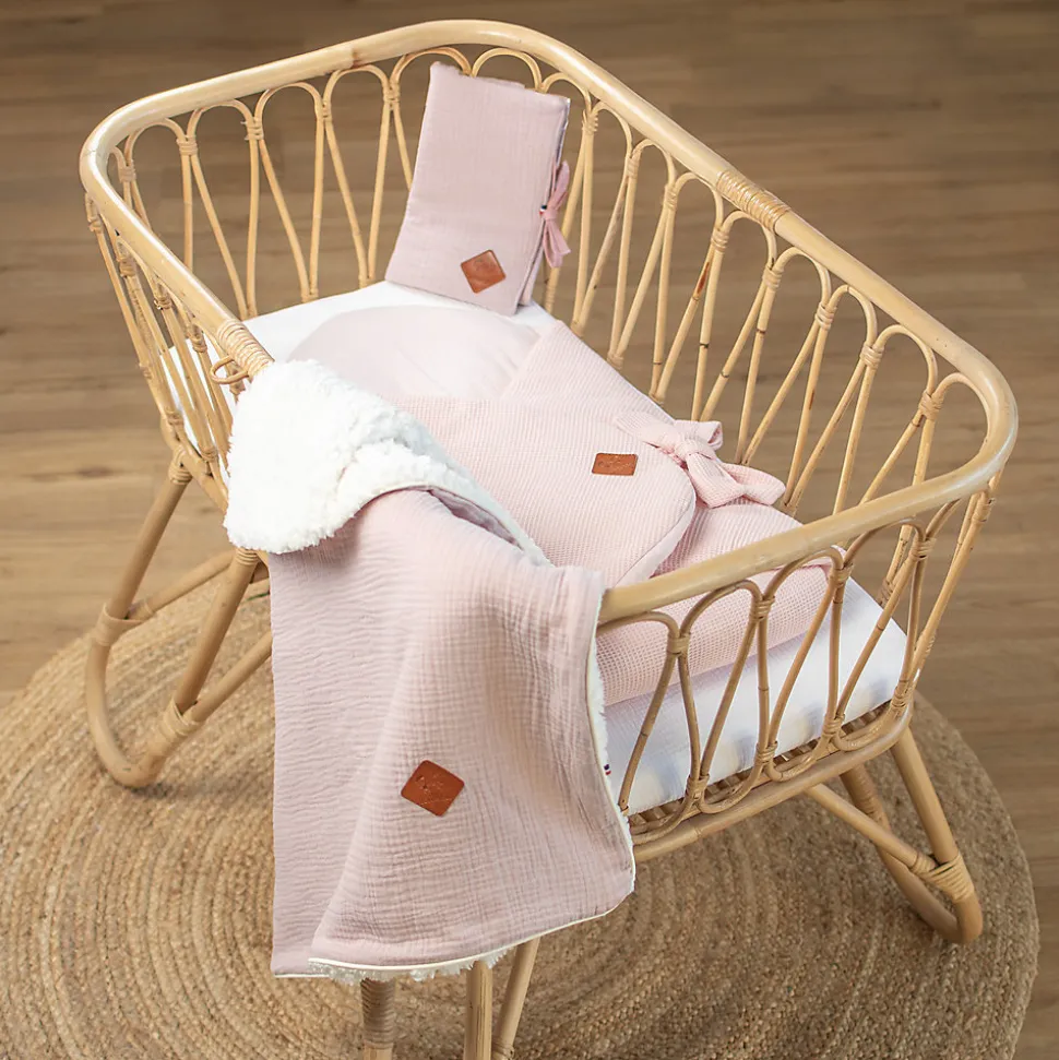 SEVIRA KIDS Couverture en gaze de coton et sherpa Jeanne