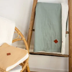 SEVIRA KIDS Couverture en gaze de coton et sherpa Jeanne