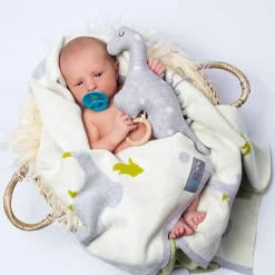 SEVIRA KIDS Couverture en coton bio GOTS Dinosaure