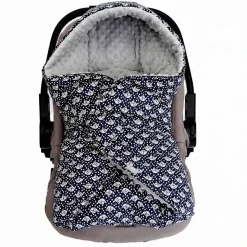 SEVIRA KIDS Couverture enveloppante nid d'ange bébé réversible en coton minky ELI