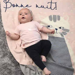 SEVIRA KIDS Couverture en coton bio Gots Chaton