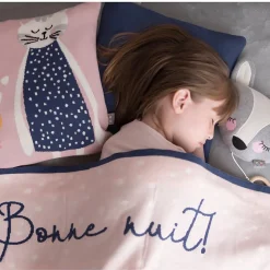 SEVIRA KIDS Couverture en coton bio Gots Chaton