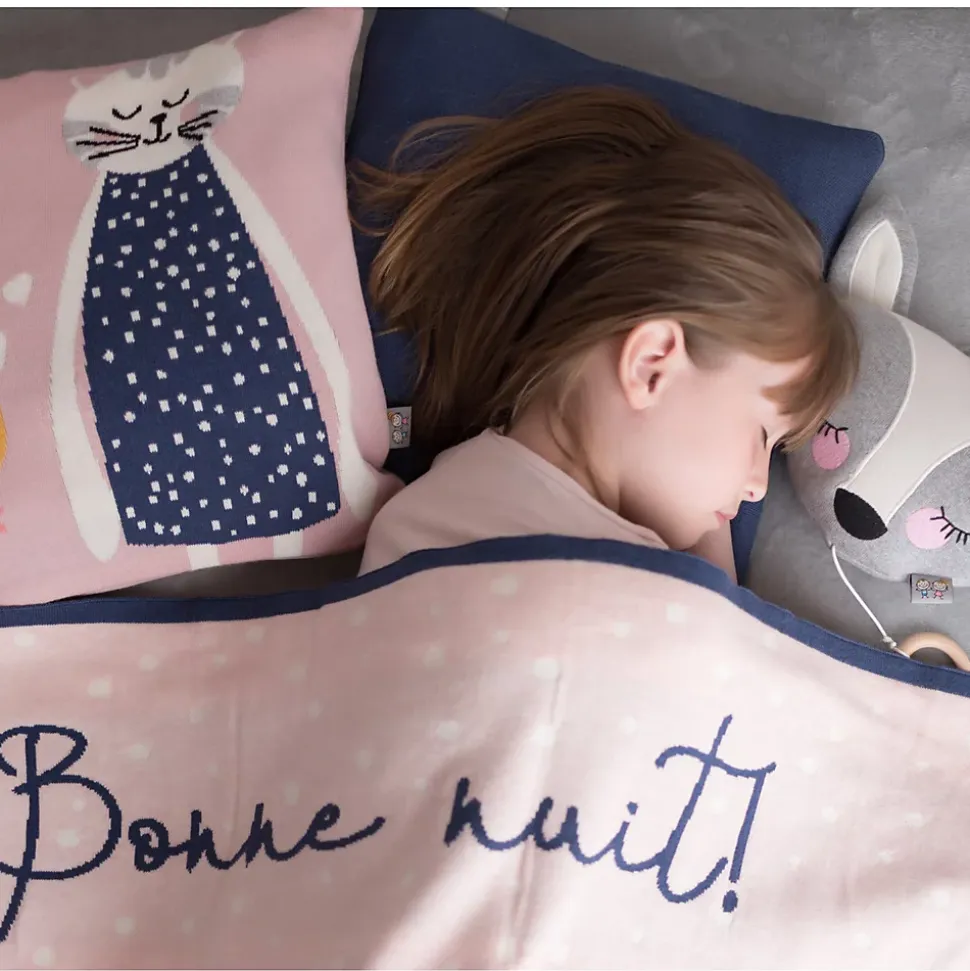 SEVIRA KIDS Couverture en coton bio Gots Chaton