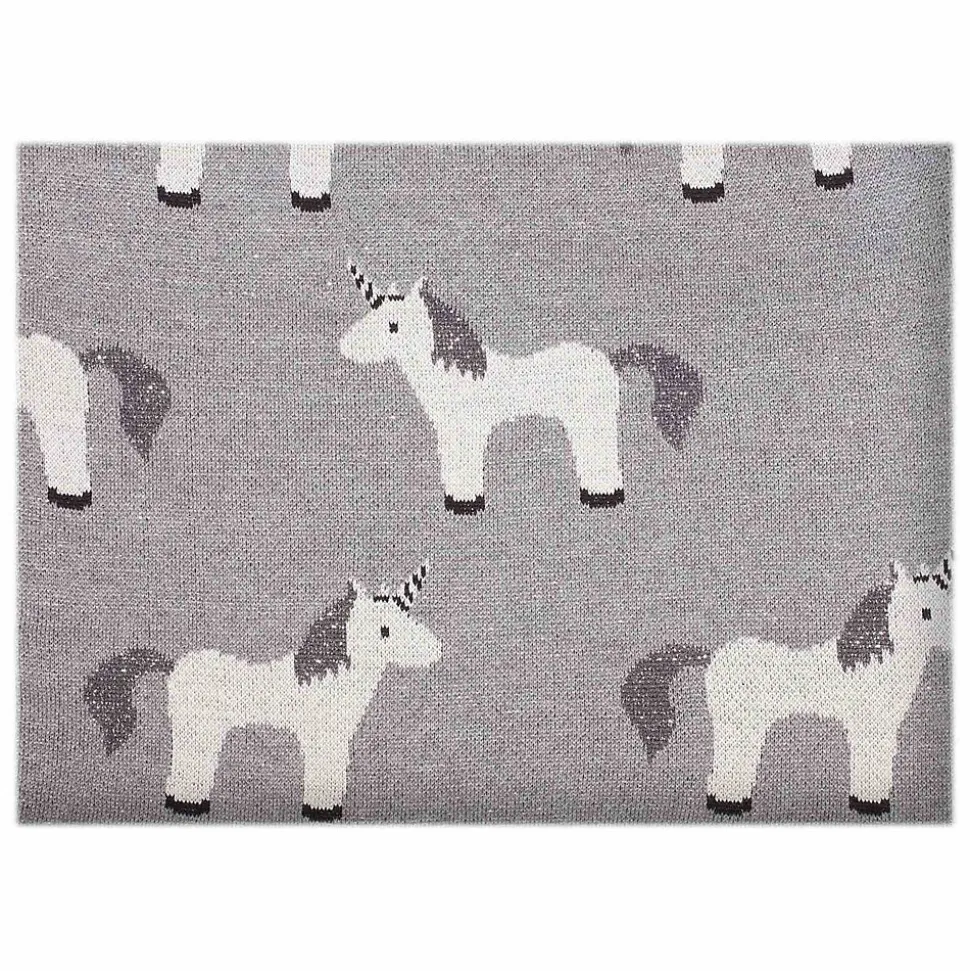 SEVIRA KIDS Couverture pour bébé en coton bio LICORNE