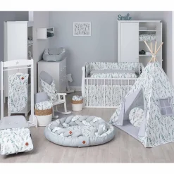 SEVIRA KIDS Couverture plaid réversible Eucalyptus