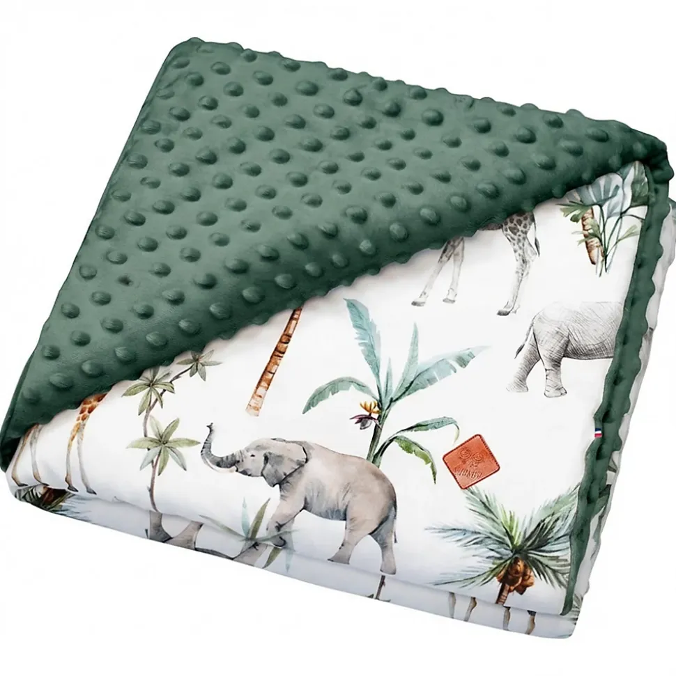 SEVIRA KIDS Couverture réversible en minky Safari