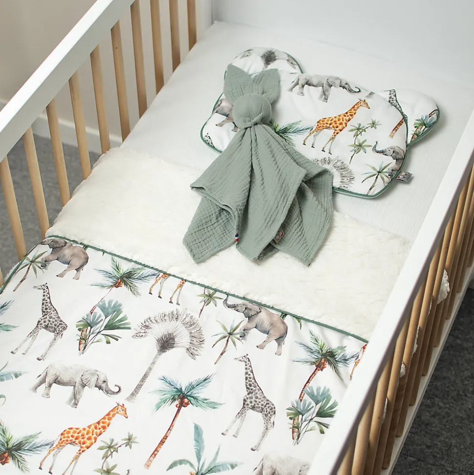 SEVIRA KIDS Couverture réversible en sherpa Safari