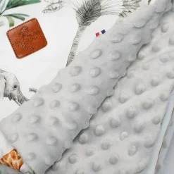 SEVIRA KIDS Couverture réversible en minky Safari