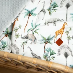 SEVIRA KIDS Grand plaid couverture réversible en minky Safari