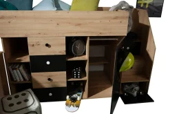 SMART 3P Lit superposé 248,5/123/93 (artisan/blanc)