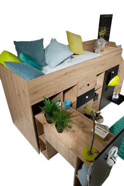 SMART 3P Lit superposé 248,5/123/93 (artisan/noir)