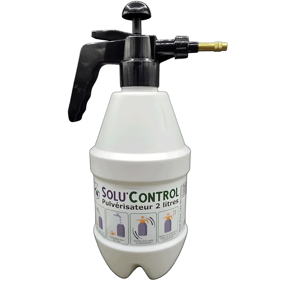 SOLU'CONTROL - Kit complet Savon Noir Naturel Concentré UAB 250 ml + Pulvérisateur de 2 L - Nettoyant Feuilles et Enlève Miellat