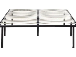 Sommier à lattes + pieds pour matelas 140 x 190 cm 26 lattes