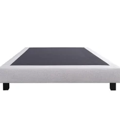 Sommier à lattes avec pieds CELY, tapissier en bois massif couleur gris-longueur 200 x largeur 160 cm