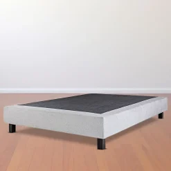 Sommier à lattes avec pieds CELY, tapissier en bois massif couleur gris- longueur 190 x largeur 90 cm